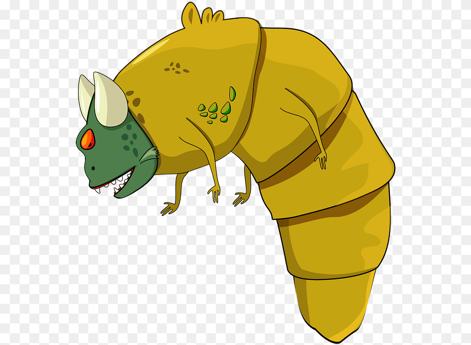 Larva Monster Animal Nature Insect Alien Worm Larva Monster, Croissant, Food, Person Free Png
