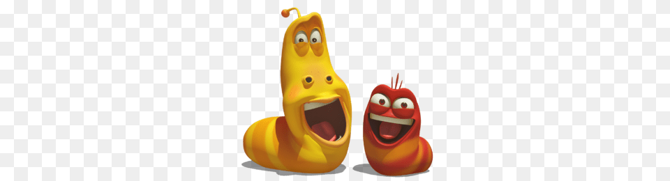 Larva Red And Yellow Big Smile Png