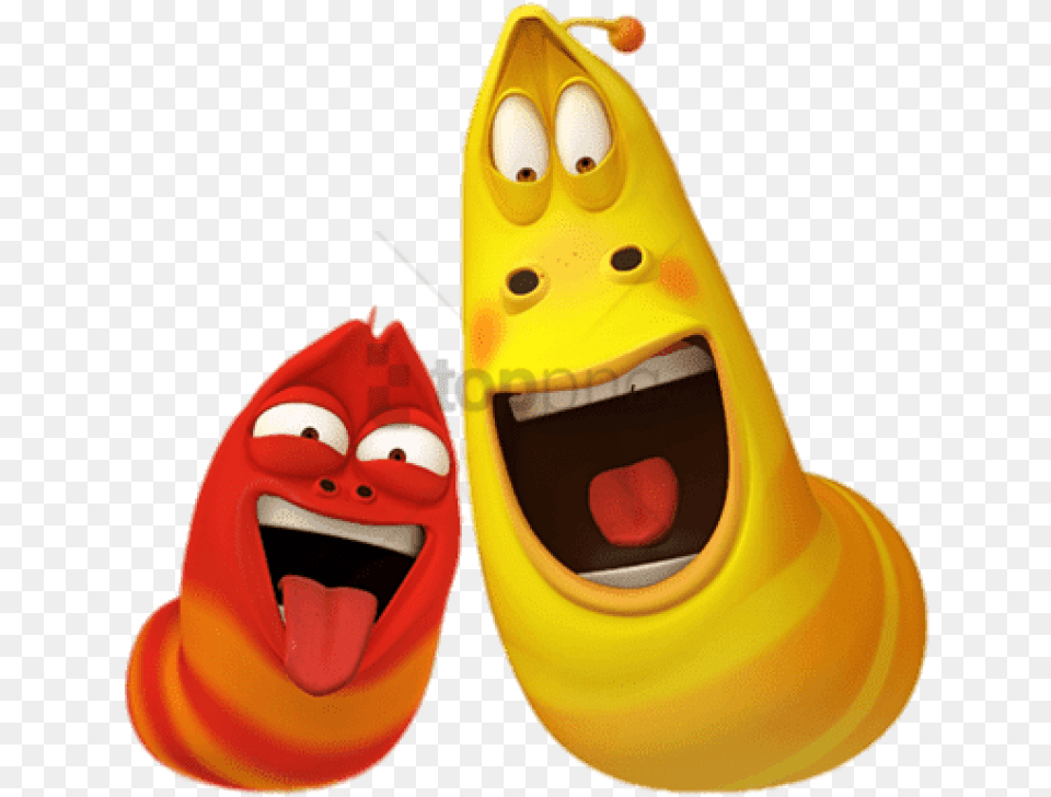 Larva Red And Yellow Funny Faces Larva Yellow And Red, Boat, Transportation, Vehicle, Canoe Png