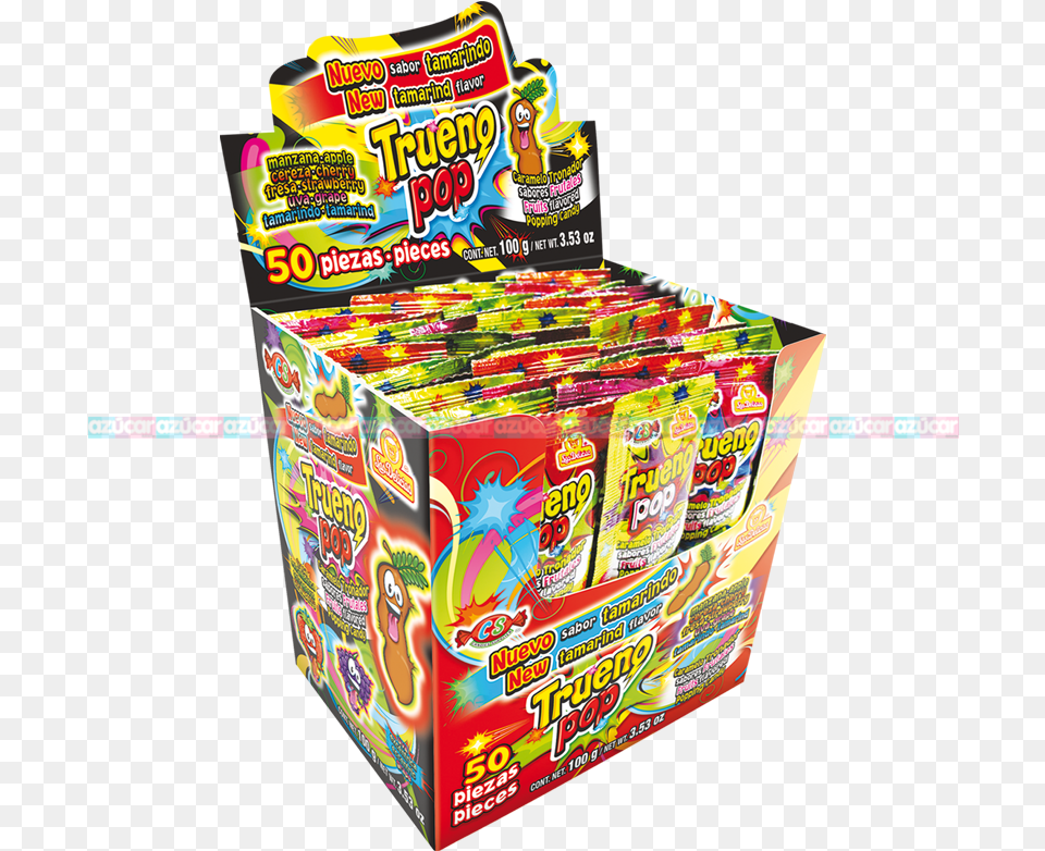 Las Delicias Trueno Pop 1850 Box, Food, Sweets, Candy Free Transparent Png