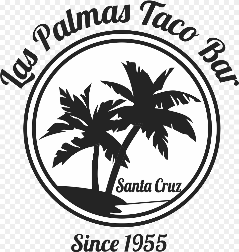 Las Palmas Taco Bar Palm Tree Silhouette, Leaf, Plant, Logo, Vegetation Free Png Download