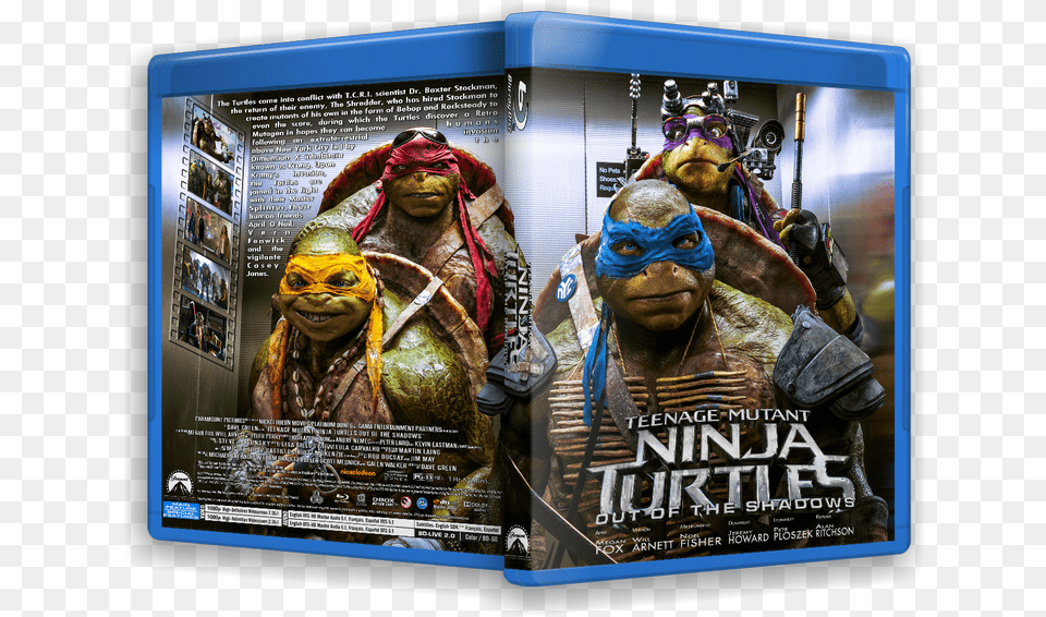 Las Tortugas Ninjas 2 Fuera De Las Sombras Tmnt Ninja Turtles, Advertisement, Poster, Adult, Person Png Image
