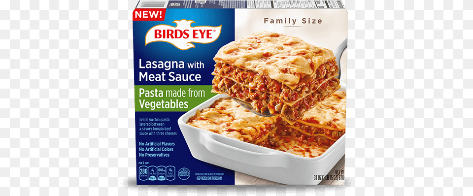 Lasagna With Meat Sauce Birds Eye Lasagna With Meat Sauce, Food, Pasta, Pizza, Advertisement Free Transparent Png