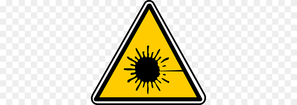 Laser Sign, Symbol, Triangle, Road Sign Png Image
