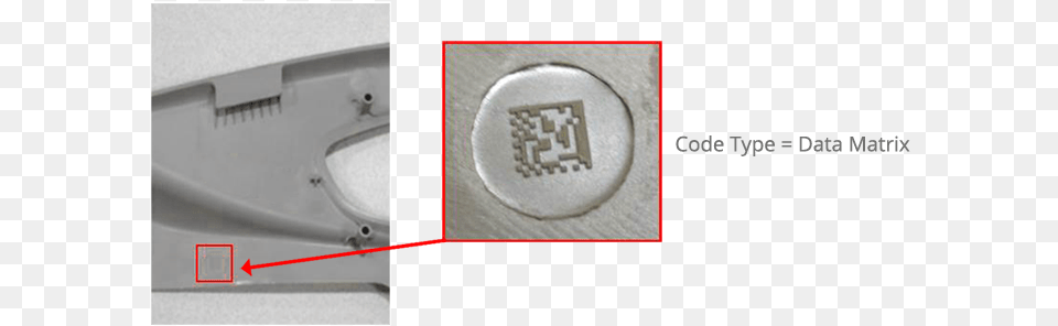 Laser A 2d Barcodedata Matrix Into An Injection Molded Molded In Barcode, Sink Free Png