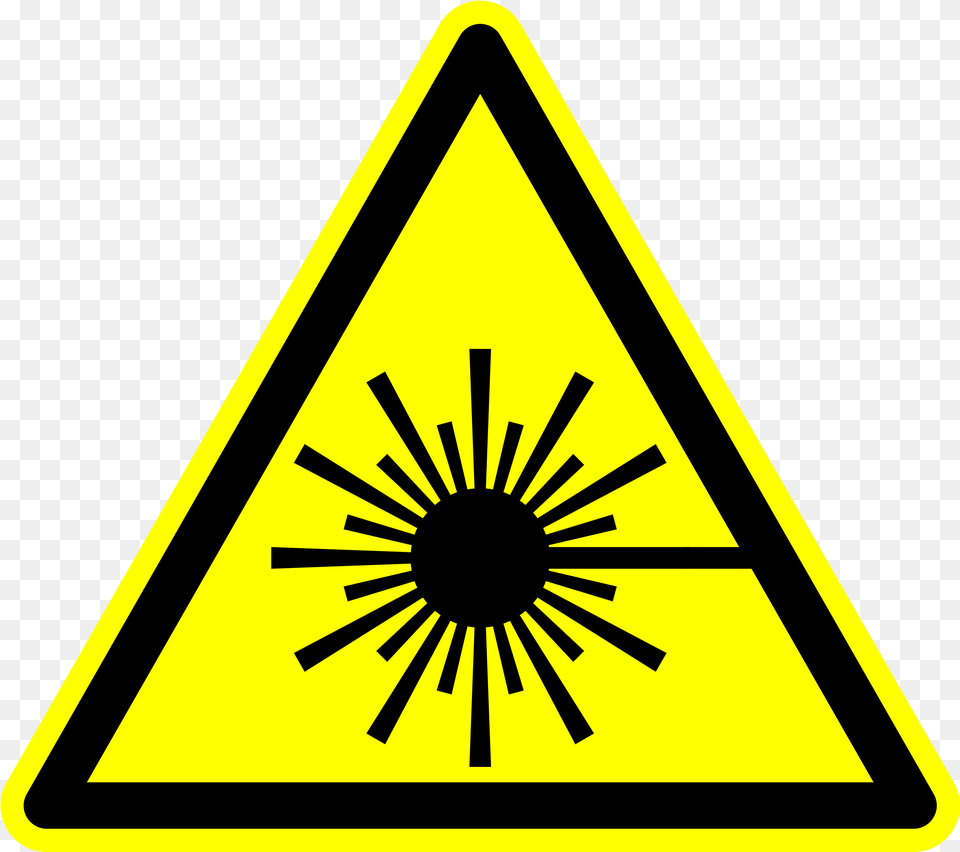 Laser Light Beam Laser Symbol, Sign, Triangle, Road Sign Png