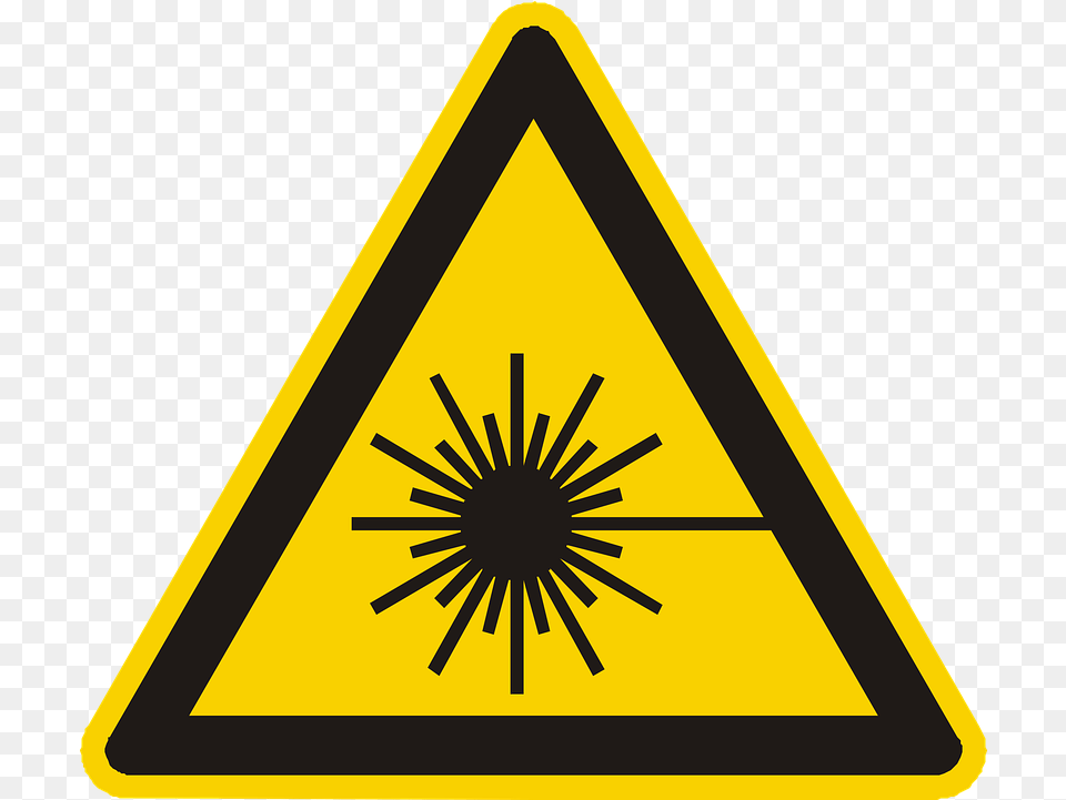 Laser Light Optical Free Vector Graphic On Pixabay Warning Sign Bright Light, Symbol, Road Sign, Triangle Png