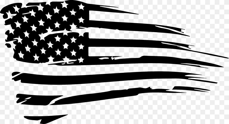Laser Options Distressed American Flag Svg, Gray Png