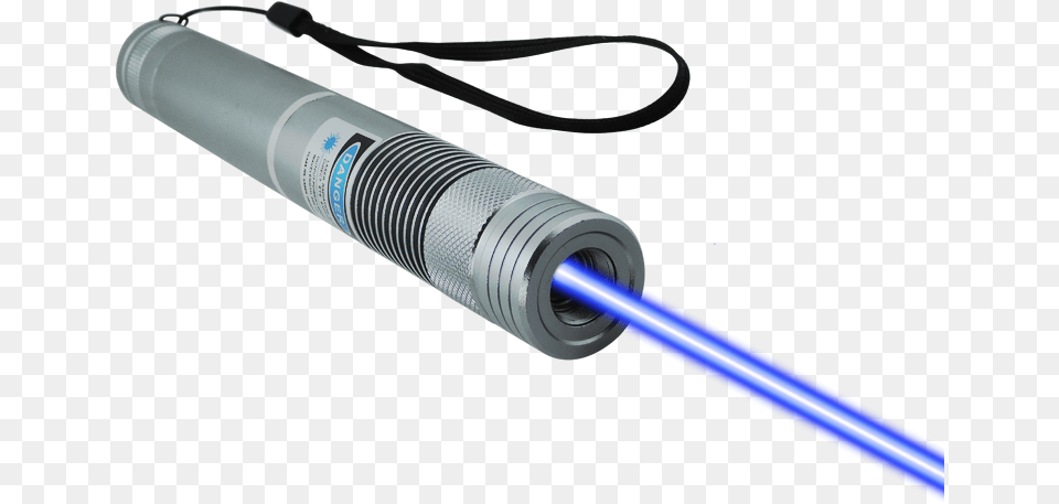 Laser Pointer 3000mw Blue Light Silver Housing Skipping Rope Png