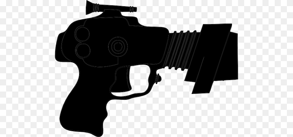 Laser Tag Gun Black Clip Art, Firearm, Rifle, Silhouette, Weapon Free Png