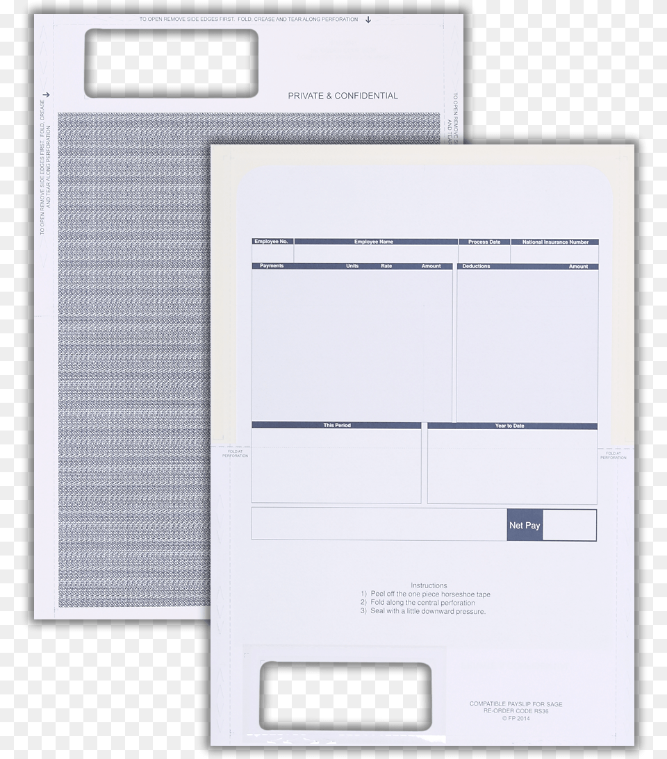 Laserinkjet Tape Seal Payslip Mailer Document, Page, Text Free Png Download