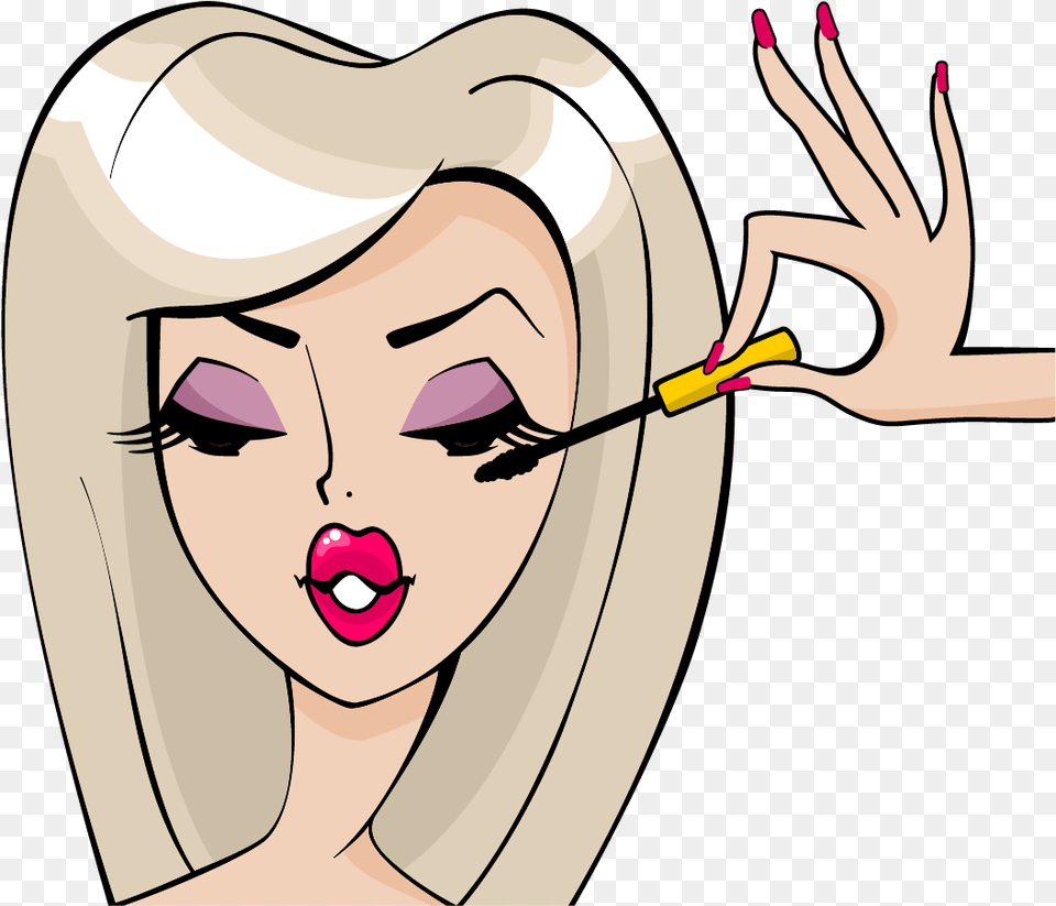 Lash Extension Mascara Single Lashes Mink False Eyelashes Putting Make Up Cartoon, Adult, Female, Person, Woman Free Transparent Png