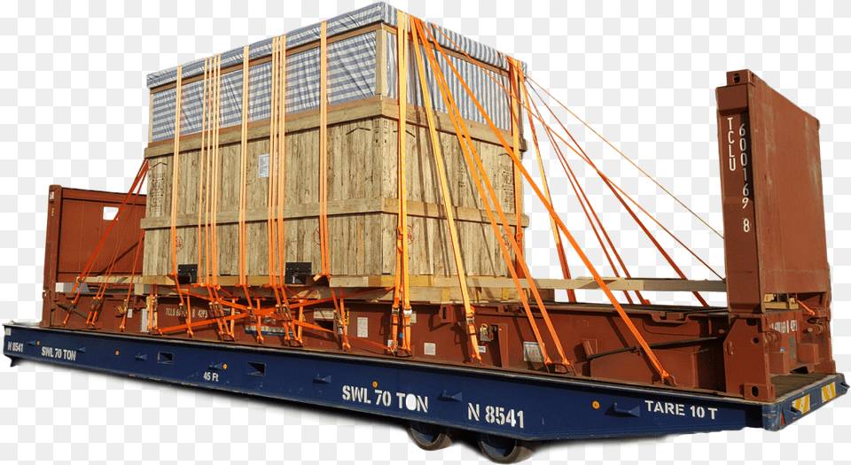 Lashing Cargo On Flat Rack, Boat, Transportation, Vehicle, Shipping Container Png Image