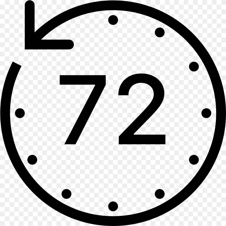 Last 72 Hours Icon Clock, Gray Png Image