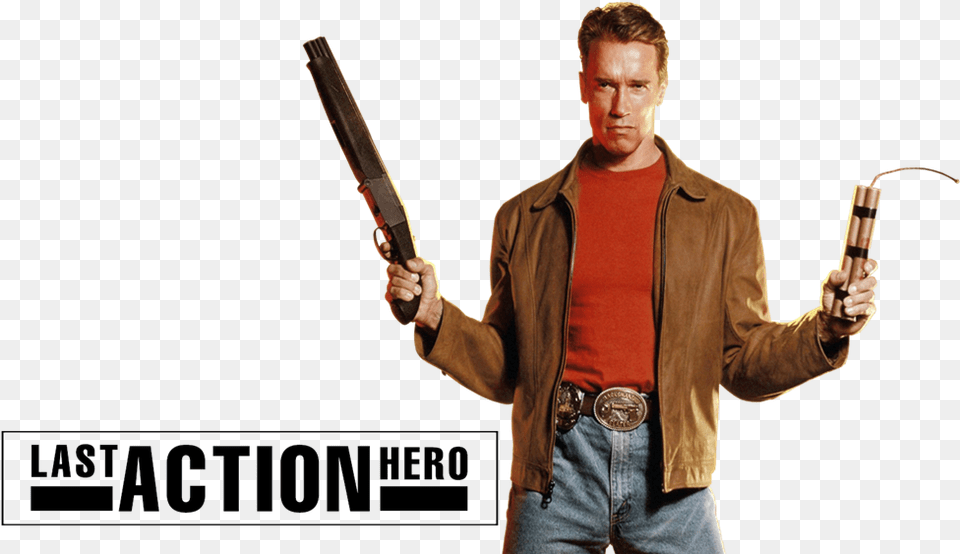 Last Action Hero Arnold Last Action Hero, Weapon, Firearm, Jacket, Coat Png