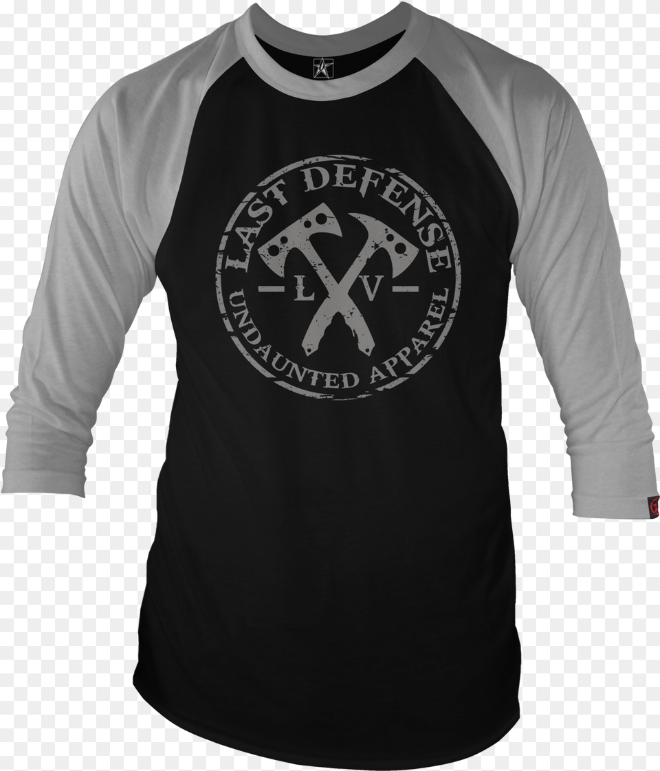 Last Defense Raglan Long Sleeved T Shirt, Clothing, Long Sleeve, Sleeve, T-shirt Png