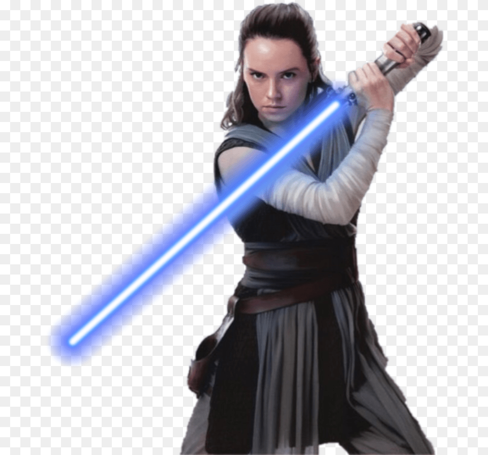 Last Jedi Luke Skywalker Kylo Ren Rey Jedi Rey Star Wars, Light, Sword, Weapon, Adult Free Png Download