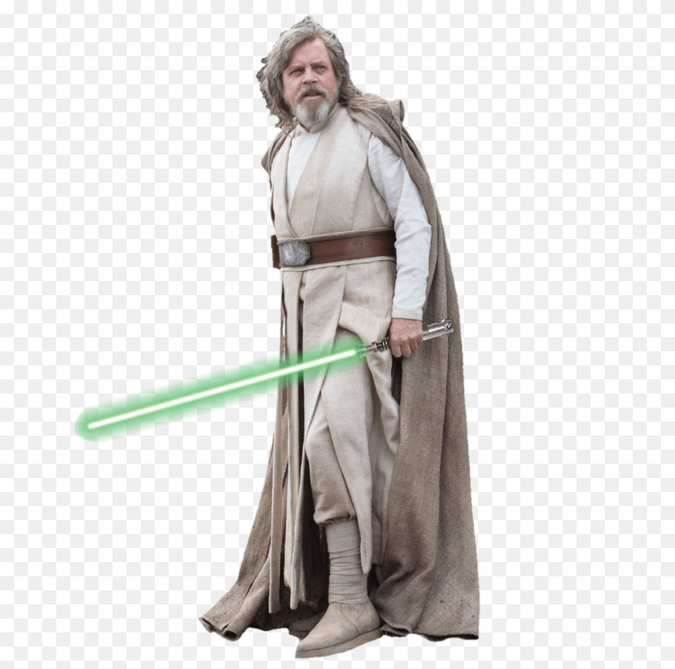 Last Jedi Star Wars 8 Luke Skywalker Star Wars Luke Skywalker Costume, Fashion, Adult, Person, Man Free Png