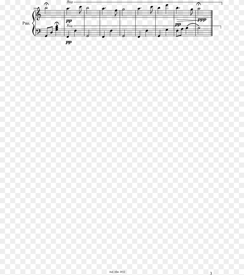 Last Of Its Kind Arranged By Juri Ahn Sheet Music Composed Music, Gray Png Image