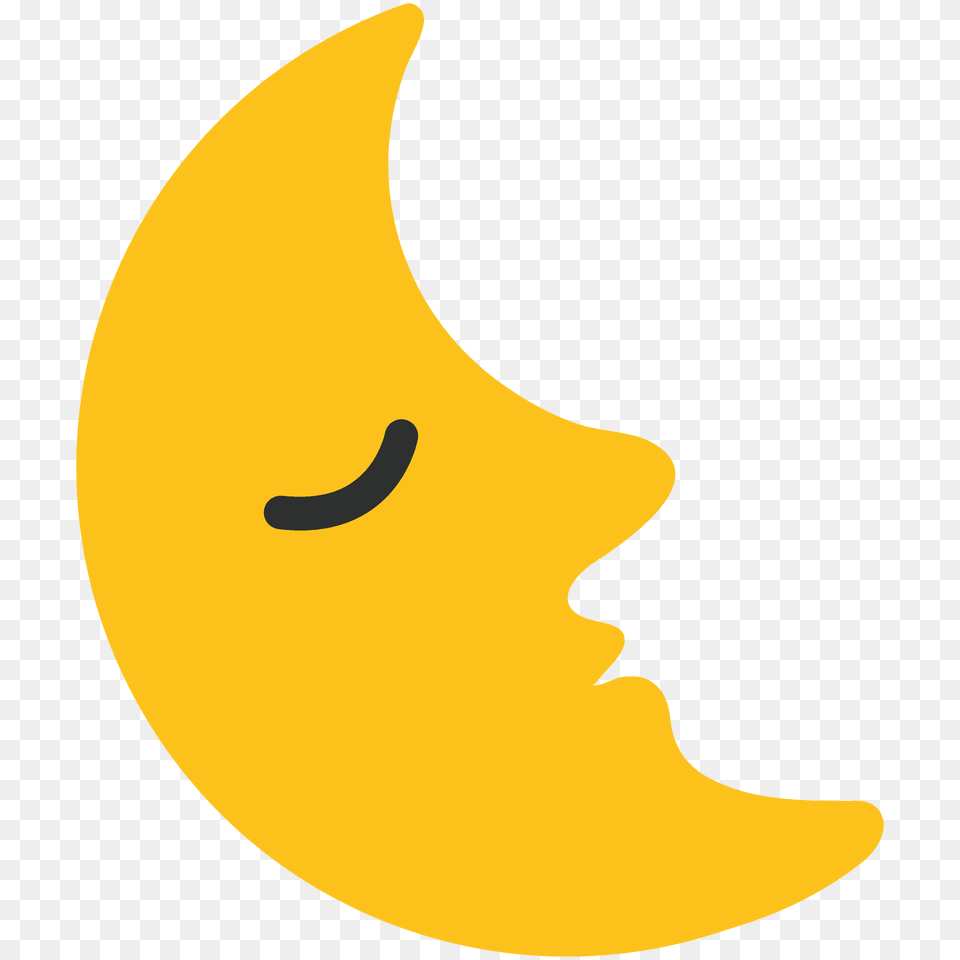 Last Quarter Moon Face Emoji Clipart, Astronomy, Nature, Night, Outdoors Png Image