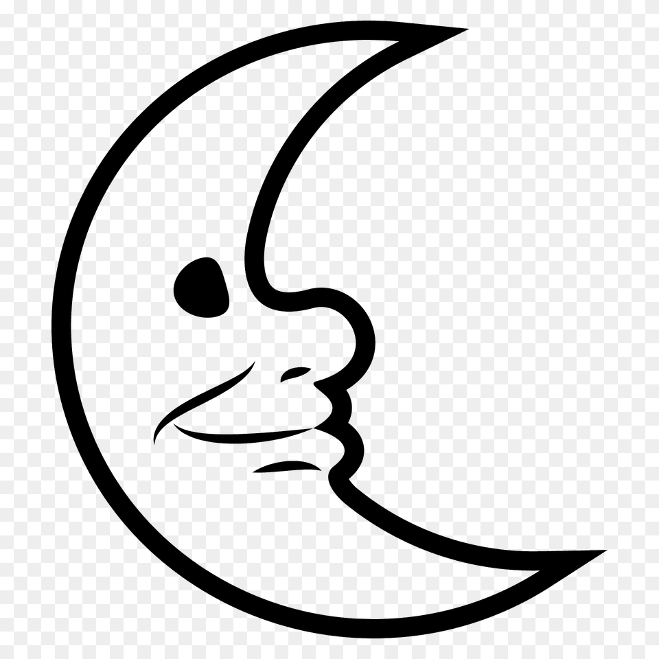 Last Quarter Moon Face Emoji Clipart, Astronomy, Nature, Night, Outdoors Free Png