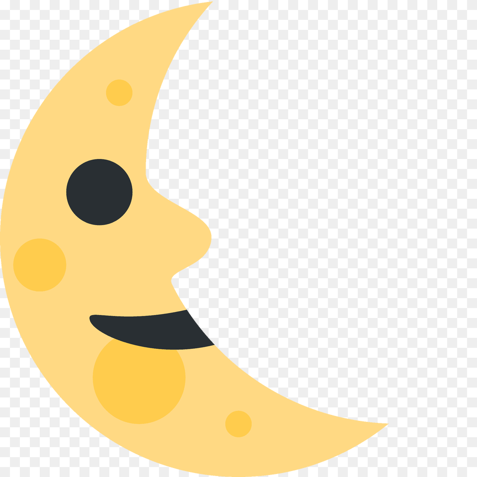 Last Quarter Moon Face Emoji Clipart, Astronomy, Nature, Night, Outdoors Free Png Download