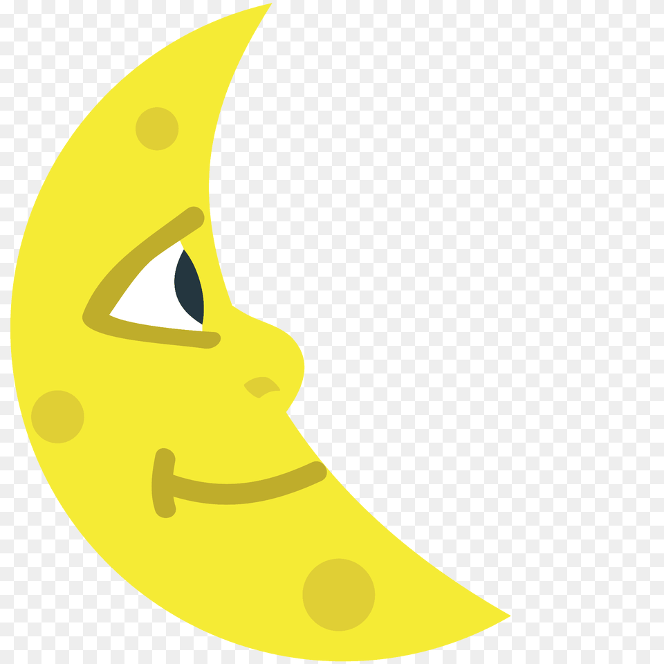 Last Quarter Moon Face Emoji Clipart, Produce, Plant, Outdoors, Night Free Transparent Png