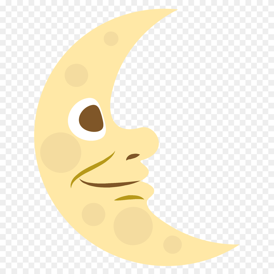 Last Quarter Moon Face Emoji Clipart, Astronomy, Nature, Night, Outdoors Png Image