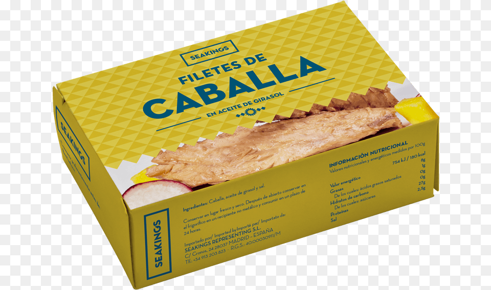 Lata Caballa En Aceite De Girasol Meat, Dessert, Food, Pastry, Box Free Transparent Png