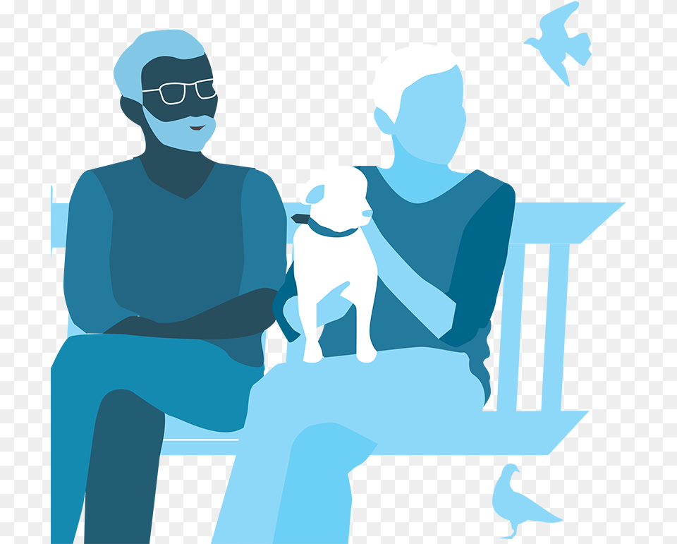 Late Adulthood Sitting Companion Dog, Adult, Person, Man, Male Free Transparent Png