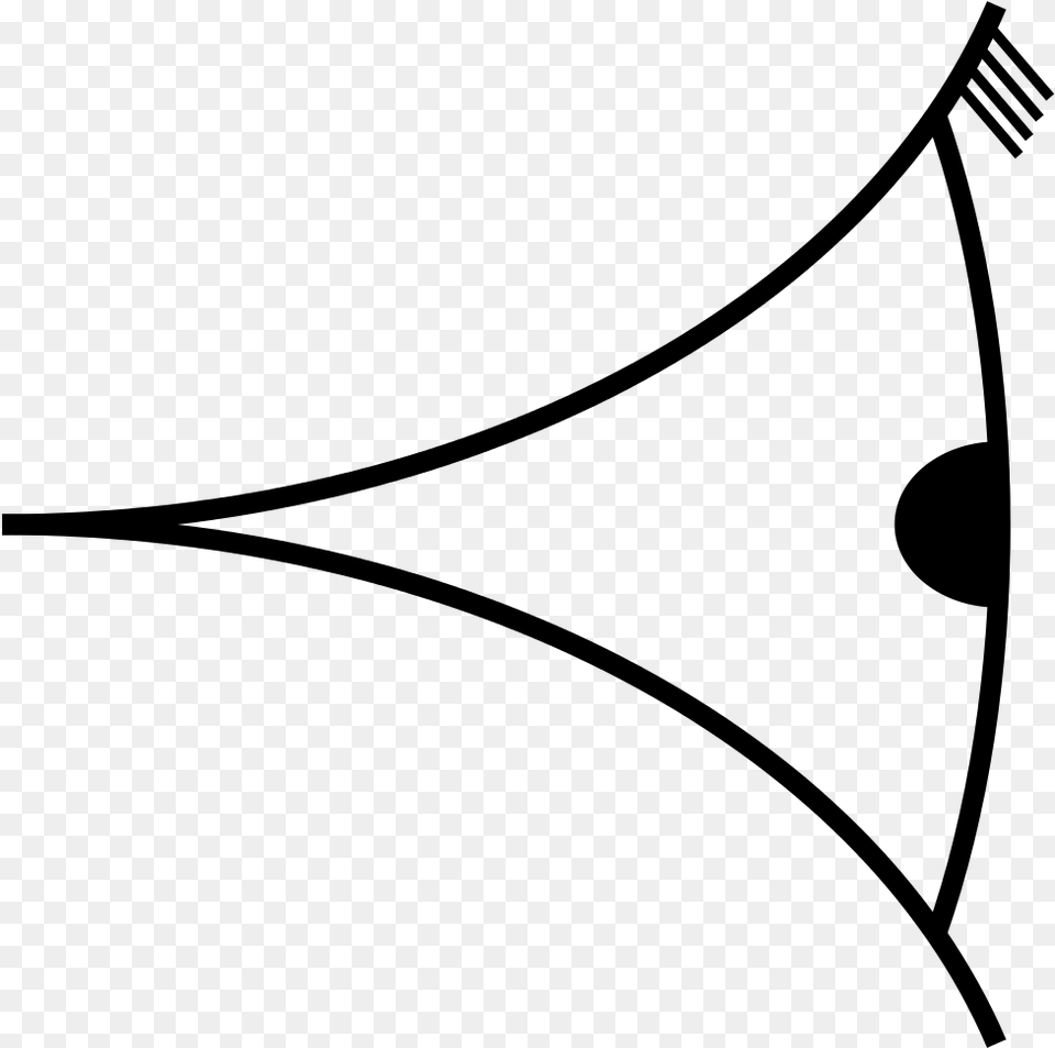 Lateral Eye Symbol, Gray Free Png