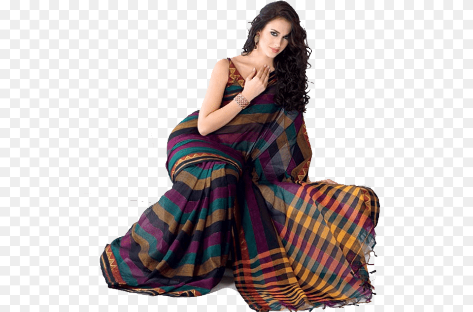 Latest Cotton Sarees With Price, Adult, Female, Person, Woman Png