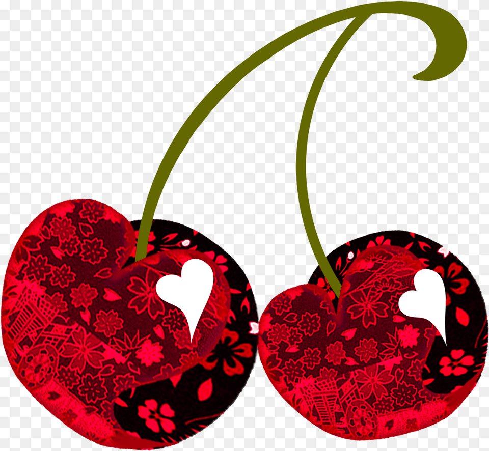 Latest Hearts Cherry Clipart Earrings Cherry Clipart, Food, Fruit, Plant, Produce Free Transparent Png