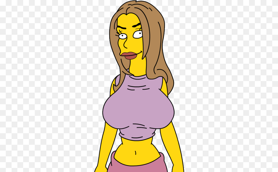 Latest Simpsons Characters Carmen Electra Vintage Carmen Electra The Simpsons Naked, Baby, Person, Book, Comics Png Image