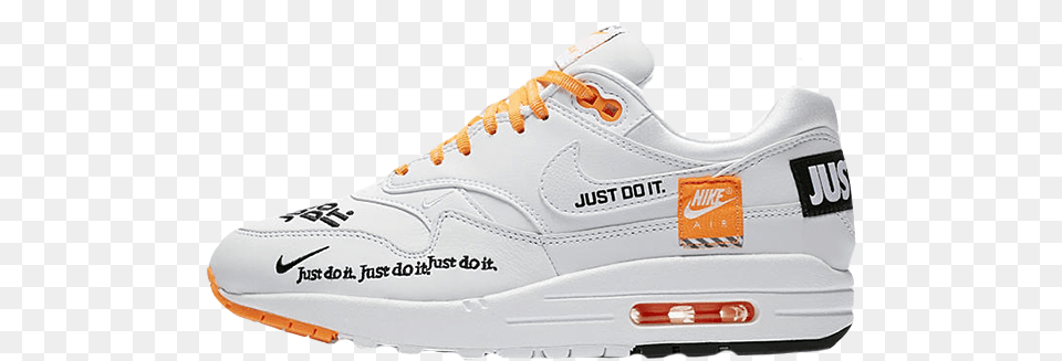 Latest Up To Launch As Well As An Email Alert As Soon Nike Air Max 1 Just Do It White, Clothing, Footwear, Shoe, Sneaker Png Image