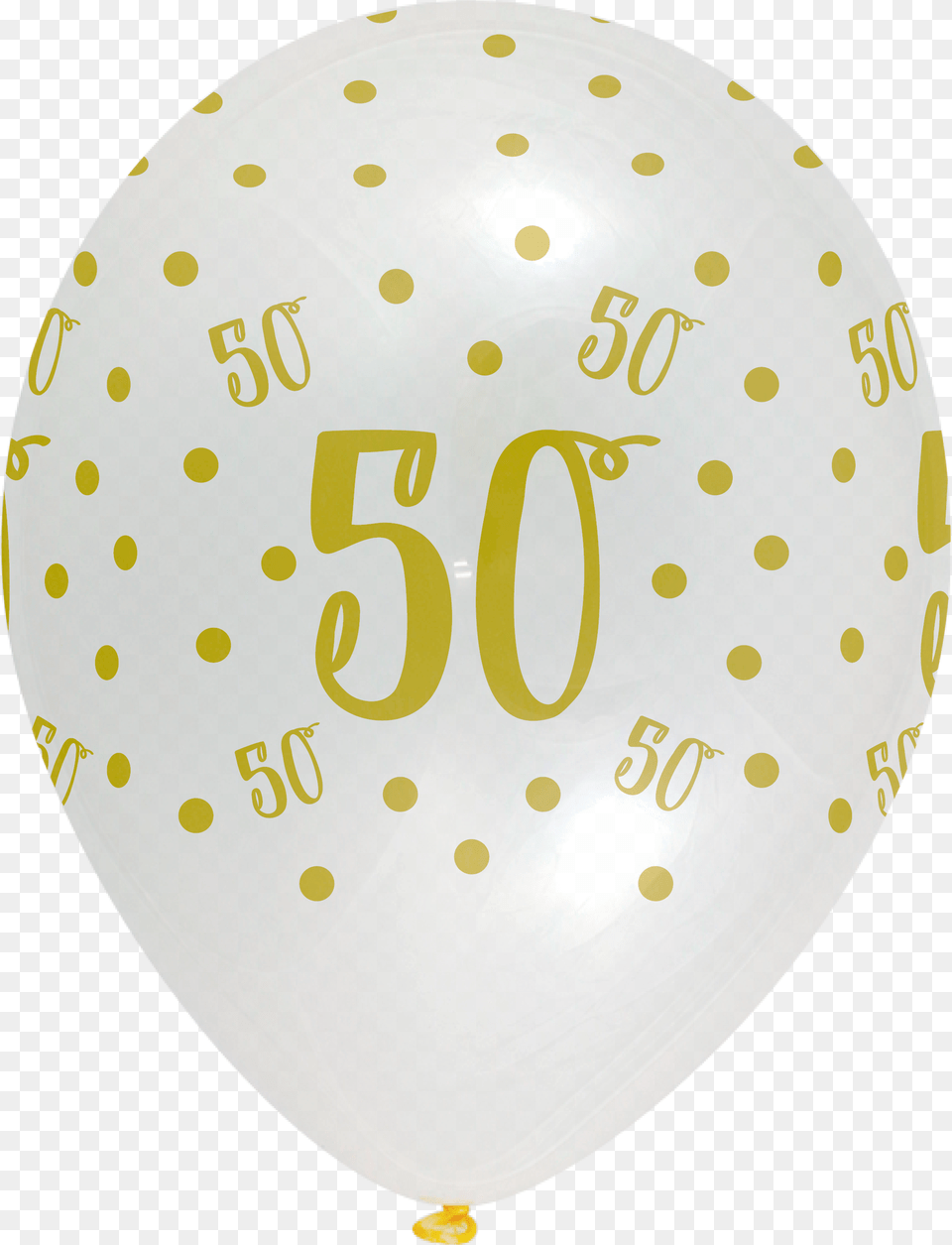 Latex 11 Gold Spot 50th 6 Pack Circle, Balloon, Plate Free Transparent Png