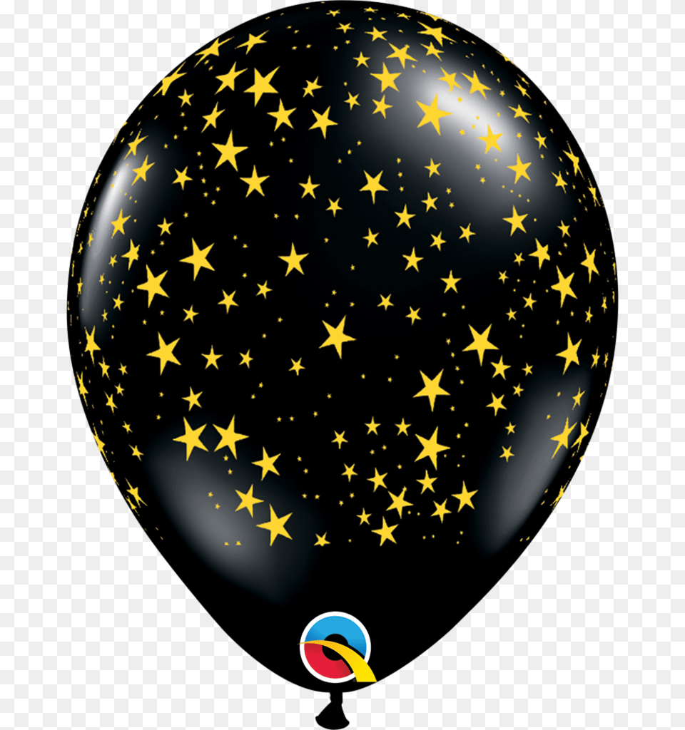 Latex Balloons Black Balloon With Stars, Flag, Sphere Free Png