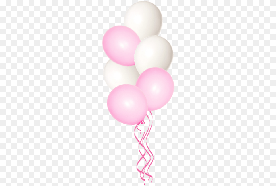 Latex Balloons Pink And White Balloon Bouquet Png Image