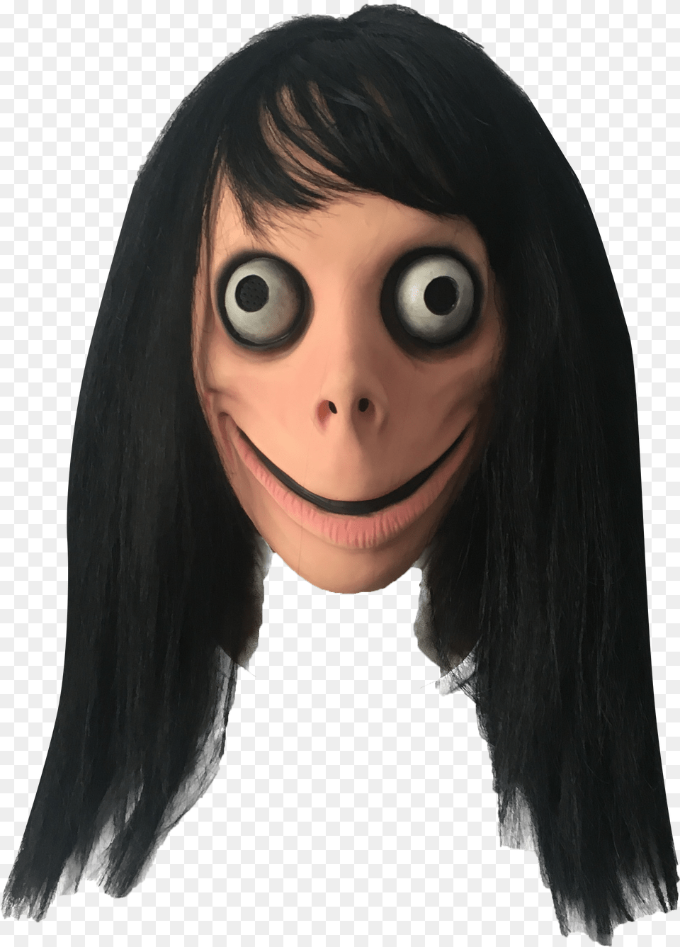 Latex Bird Lady Momo Challenge Mask For Momo Challenge Face, Adult, Female, Head, Person Free Png