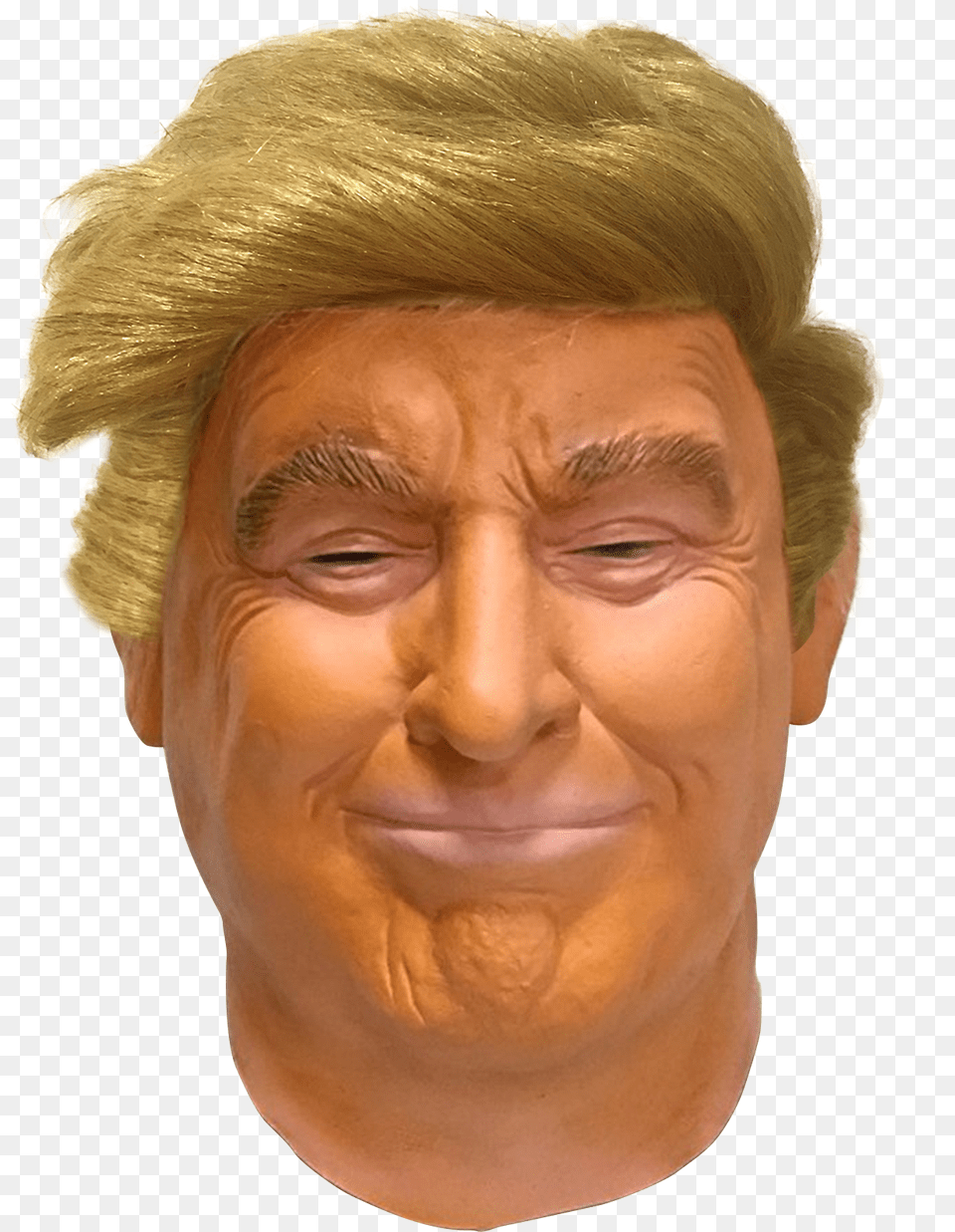 Latex Donald Trump Mask For Halloween Carnival Party Fun Original Cup Wig, Adult, Portrait, Photography, Person Free Png Download
