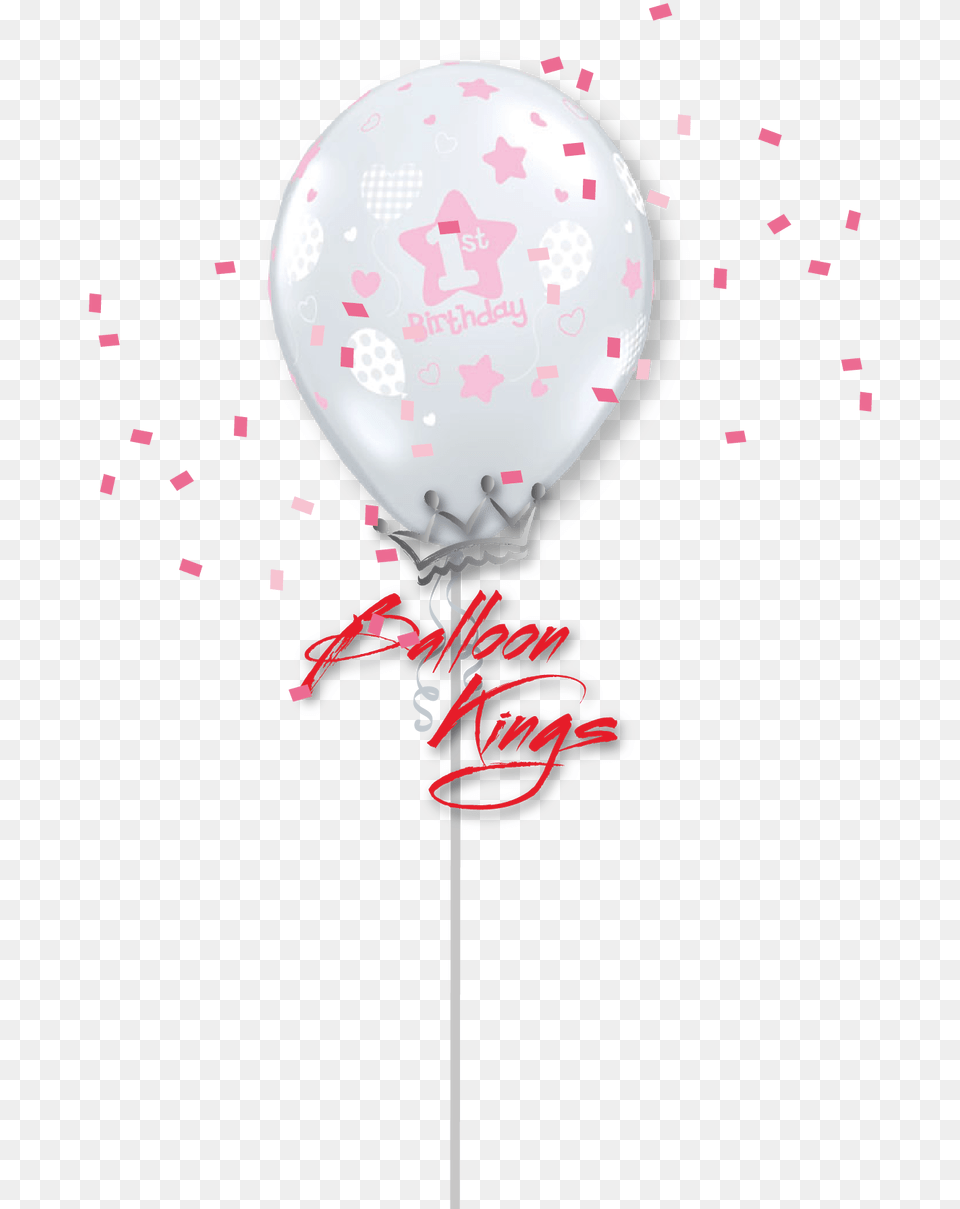 Latex First Birthday Girl Birthday Girl Balloons, Balloon Free Transparent Png