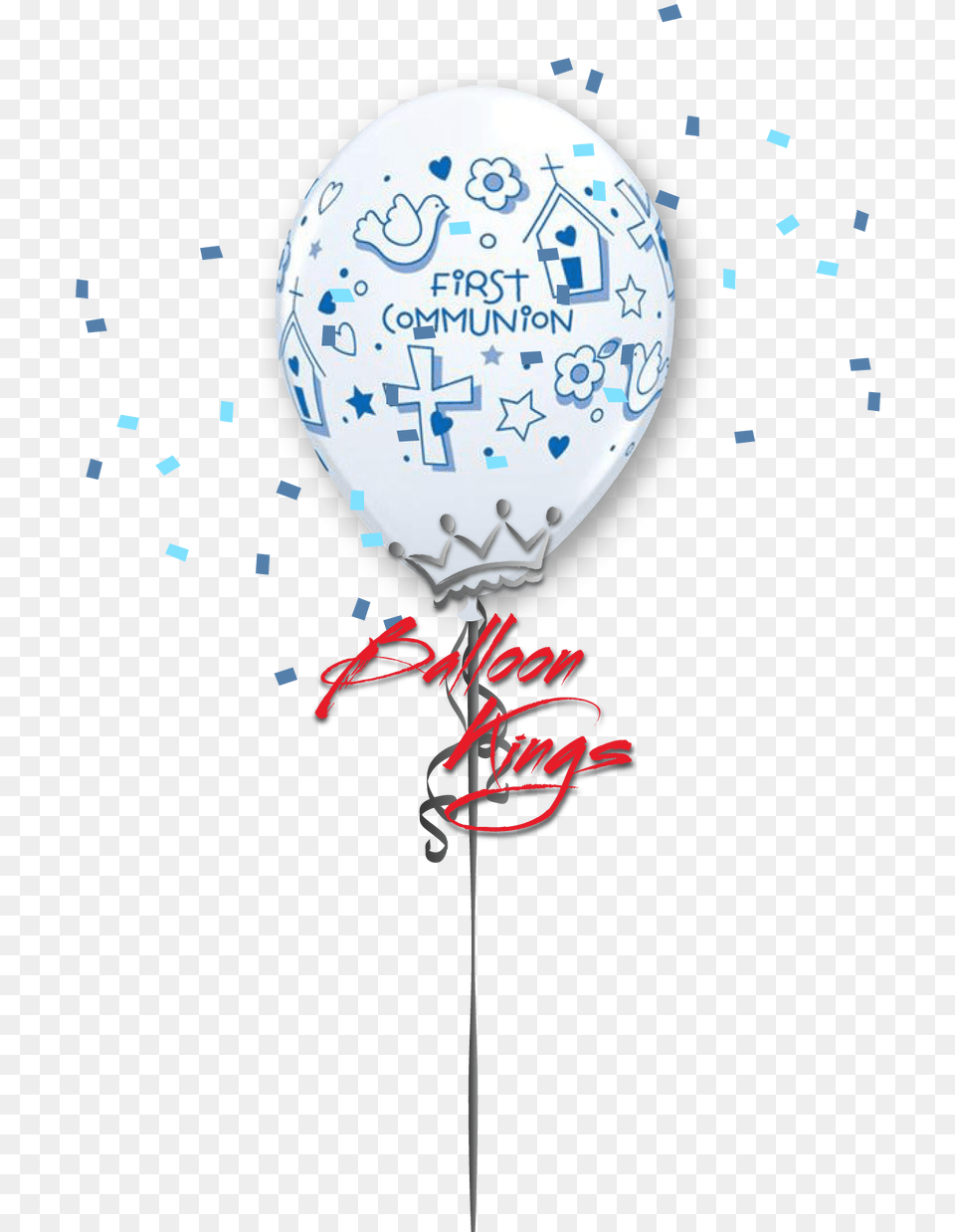 Latex First Communion Blue Just Married Balloon Transparent Background, Plate, Paper Free Png