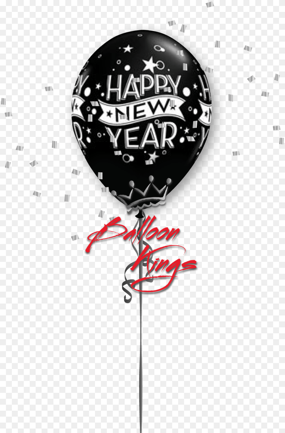 Latex New Year Confetti Black Sweet Sixteen Clipart, Balloon, Glass, Wristwatch Free Png Download