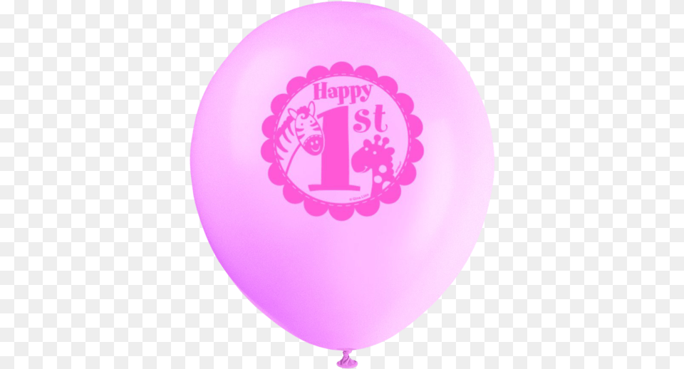 Latex Pink Safari First Birthday Balloons First Birthday Balloon Free Png
