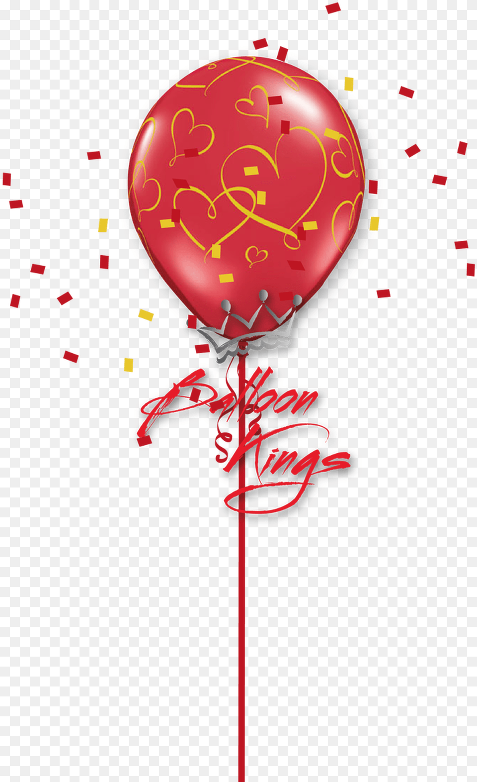 Latex Romantic Gold Hearts Illustration, Balloon Png Image