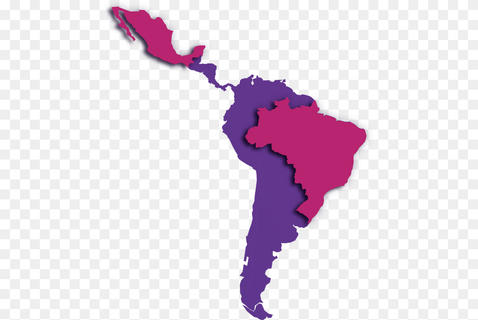 Latin America Map Clipart Latin America Clipart, Chart, Plot, Purple, Atlas Free Png Download