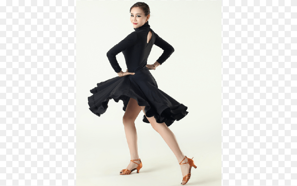 Latin Dance Dresses Black, Clothing, Dancing, Dress, Person Png