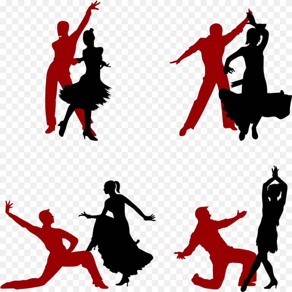 Latin Dance Silhouette Ballet Salsa Dance Pose, Dancing, Leisure Activities, Person, Adult Png Image
