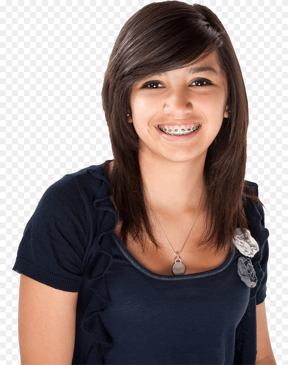 Latin Girl Latina With Braces, Accessories, Smile, Face, Person Free Png Download