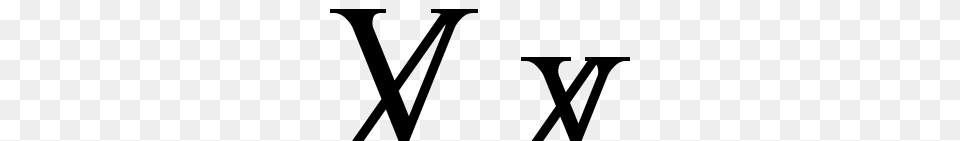 Latin Letter V With Diagonal Stroke, Gray Free Png